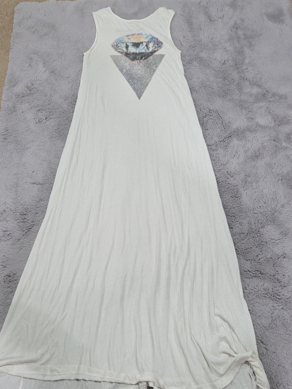 Wildfox Francesca Lia Block Women’s Off White Diamond Graphic Maxi Dress